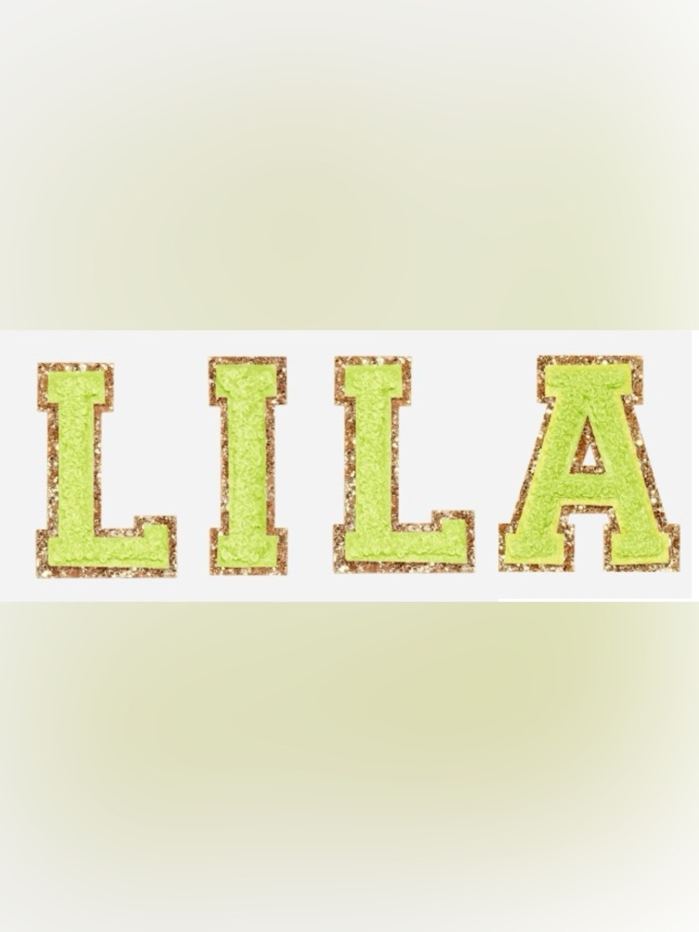 New in Bag! Stoney Clover Lane Lime Glitter Varsity Letter Patches Lila L I L A